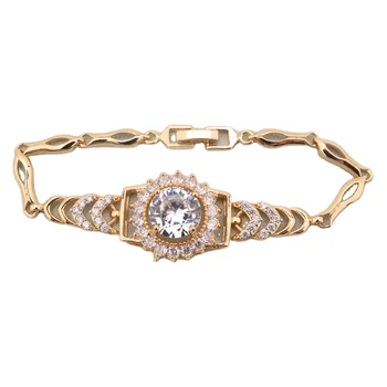 HD Fashion Wholesale Jewelry Gorgeous exquisite 18k gold plated Bracelet Jewelry for lady women