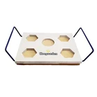 Tray 6 Wood Serving Trays Bar Restaurant Wooden Serving Tray Wine Rack 6 Beer Bottle Troughs Wooden Tray With Handles