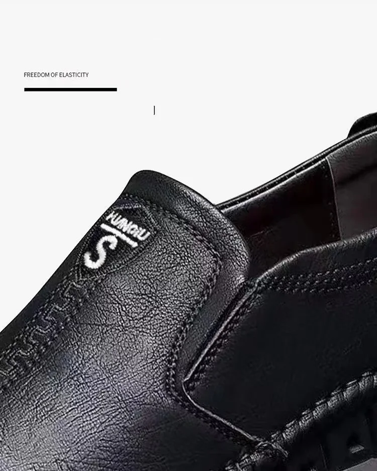 Men's leather shoes soft leather waterproof men's casual business leather shoes versatile driving men's shoes