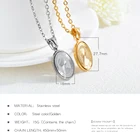 18k Gold Pendant Engraved 18K Gold Plated Stainless Steel Pendant Necklace Custom Jewelry