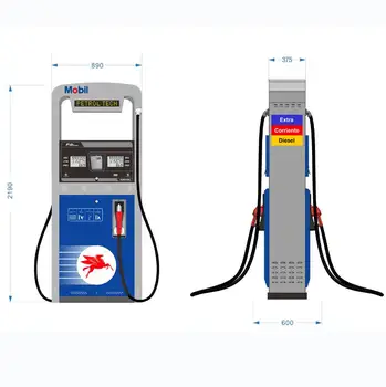 HONGYANG  Europe approval petrol pump fuel dispenser with gear  pump