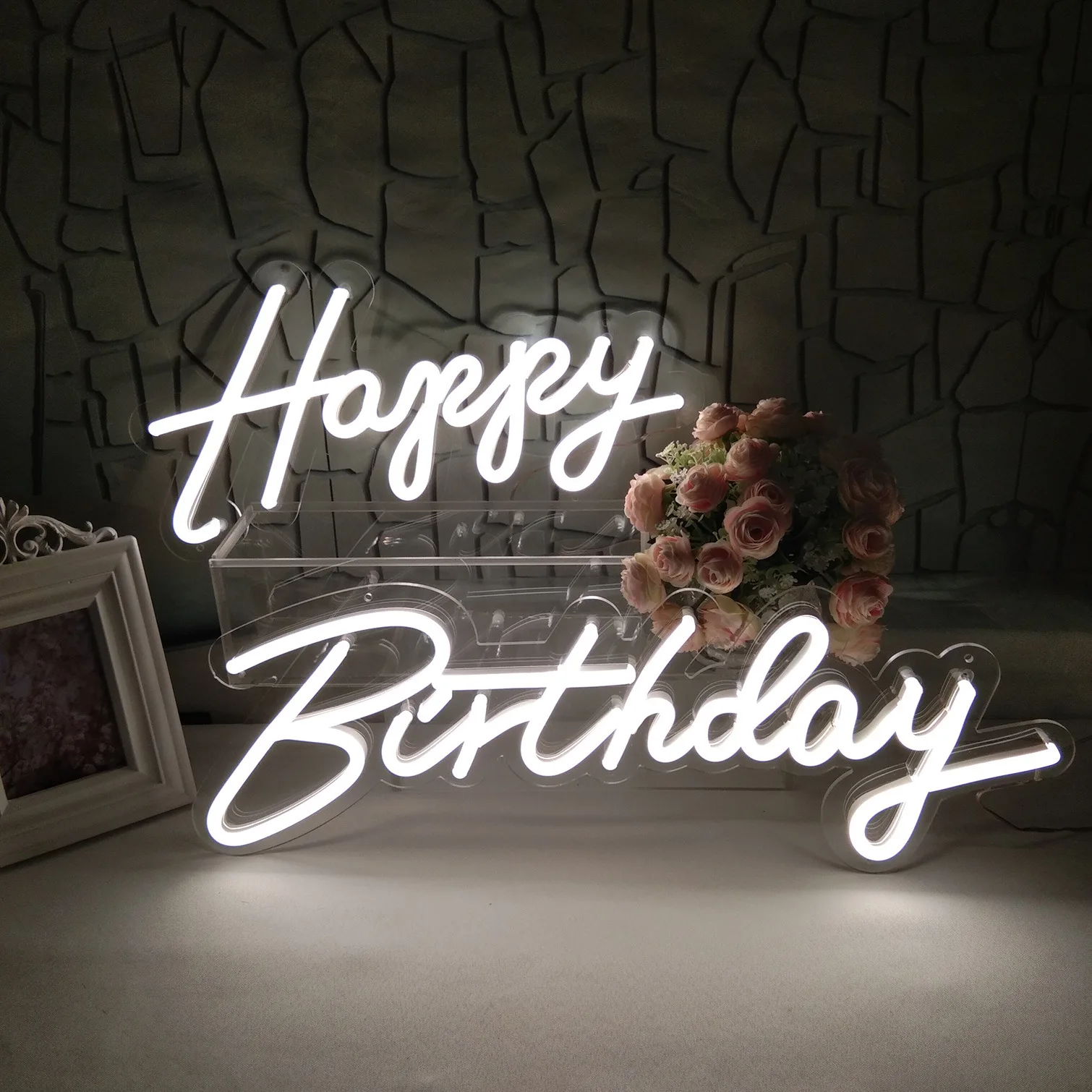 diy happy birthday neon sign