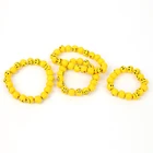 Beads Beads Wood Loose 100 Pcs High Quality Yellow Loose Beads Wood Beads For DIY Jewelry Making