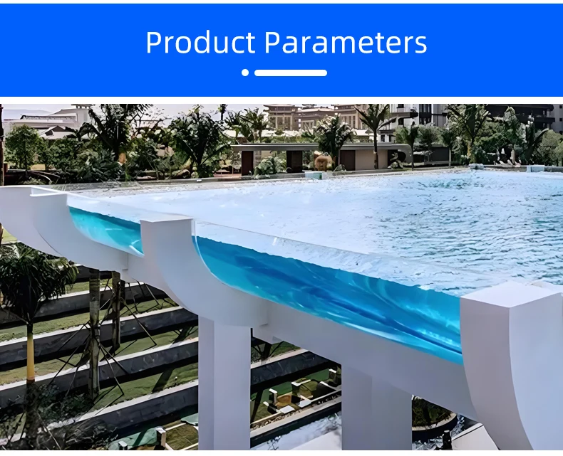 xinxunlin 150mm Pure Organic Plastic Clear Acrylic Pool Siding Outdoor Acrylic Pool