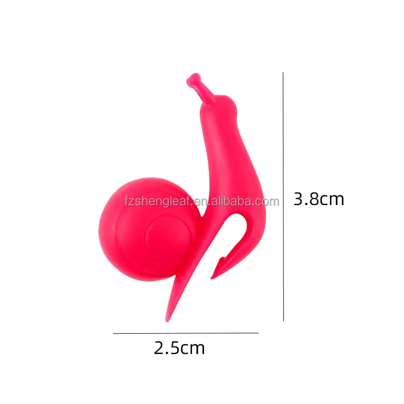 product food grade bpa free heat resistant multi function snail shape silicone cartoon drink markers tea bag spoon clips holders-9