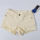 Jeans Girls Oem Customized Good Quality Children Denim Pants Casual Beige Yellow Short Jeans For Girls