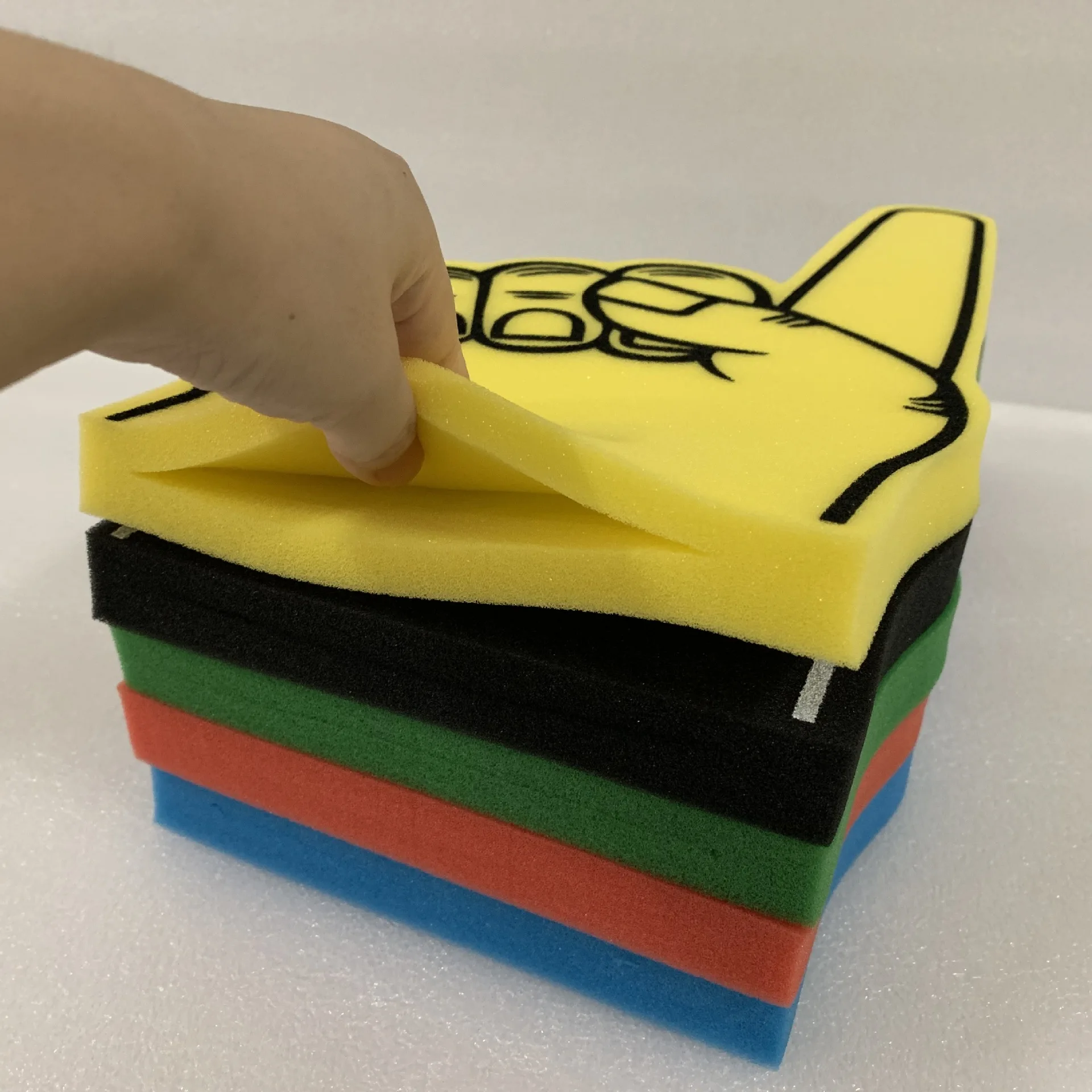 Foam Cheer Gloves Customized Logo Foam Hand Finger Color Normal Sponge Shape Foam Finger Hand