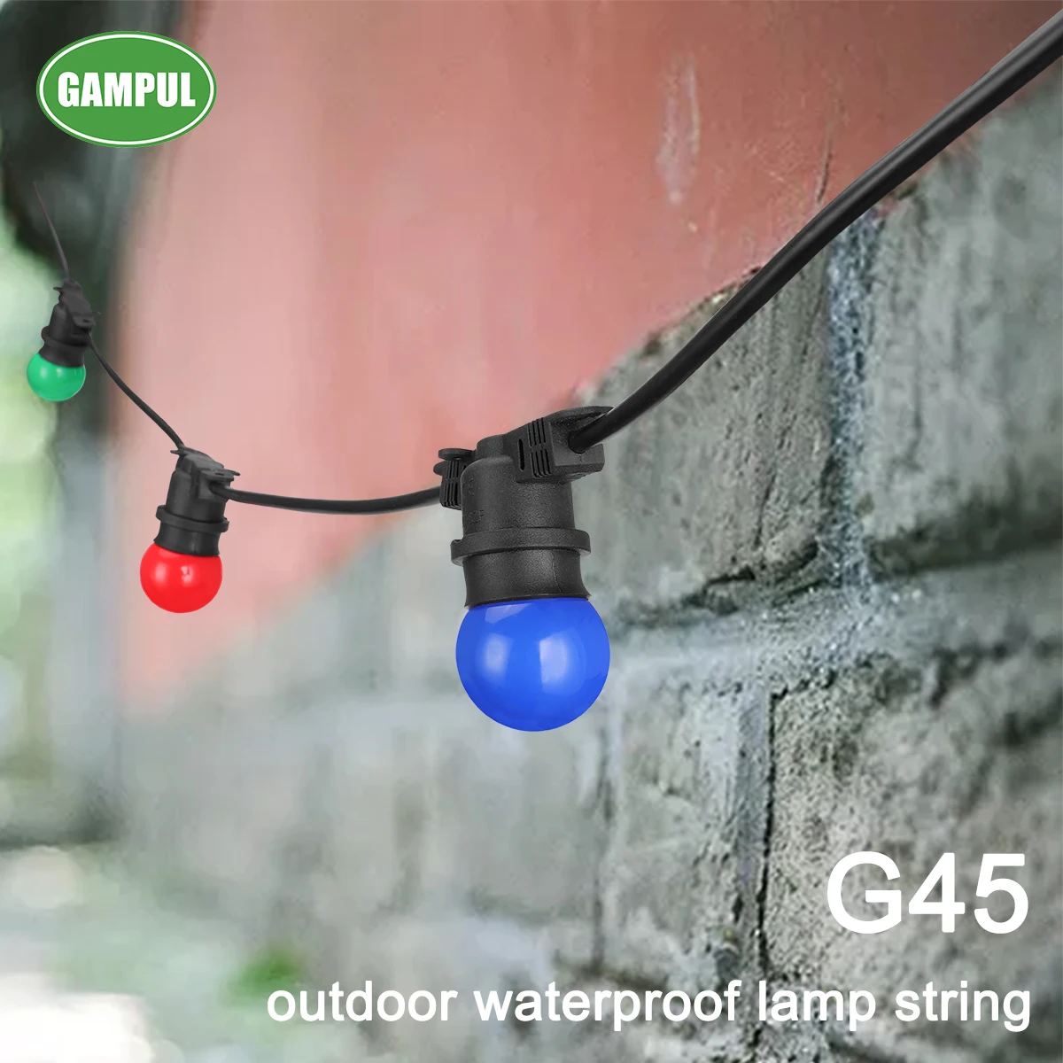 G45 Camping light string outdoor waterproof bulb big bulb LED solar decorative garden tent canopy festival light