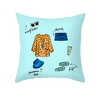 Orange Cover Hot Selling Overseas Summer Fruit Orange Green Lemon Pink Background Pillow Case Cover Velvet Cushion Cover