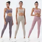 Apparel KH-YG025 Wholesale Womens Workout Apparel Gym Training Hot Sexy Yoga Set Clothes