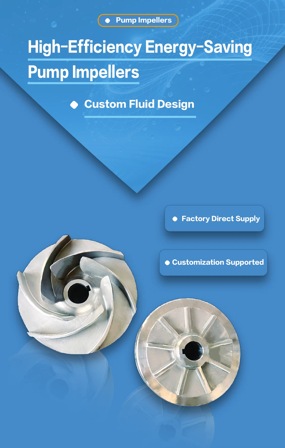Steel Closed Vortex Impeller, Stainless, Centrifugal - detail 2