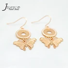 Earrings Shell 2020 Women Gold Butterfly Fish Hook Pendant Earrings Round Shell Pendant Earrings