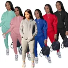 Pants 2021 Fall Women Outfit 2 Piece Jogging Pants Sets Sweat Suits 2 Piece Hoodie Set