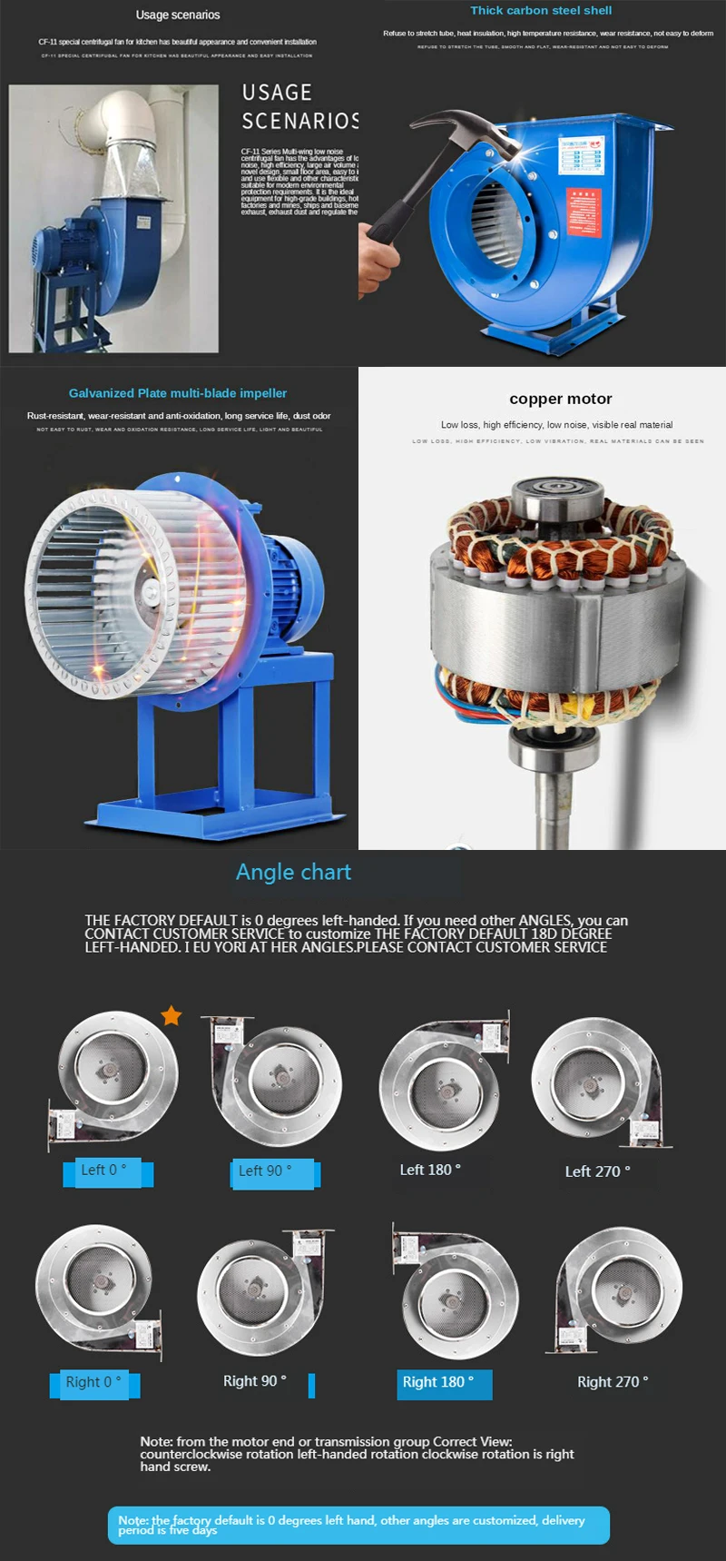 Commercial Kitchen Blower, Centrifugal, 6000 - detail 6