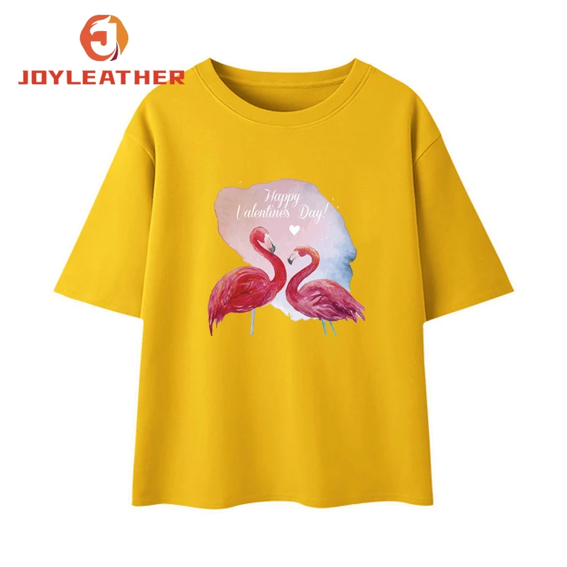 Customizable Flamingo Design Heat Transfer Printing Vinyl Transparent Washable for Garment Use for Valentine's Day