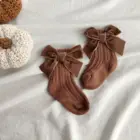 Girls Baby Velvet Big Bow High Socks Spanish Girls Baby Toddlers Girls Soft Cotton Knitted Socks Baby