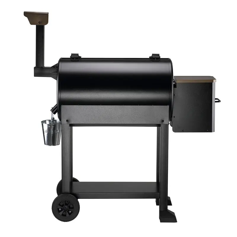 Black Wood Pellet Grill and Smoker Bbq Grill