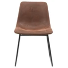 Vintage Leather Chair Modern New Luxury Vintage Leather Metal Leg Leisure Chair For Living Room