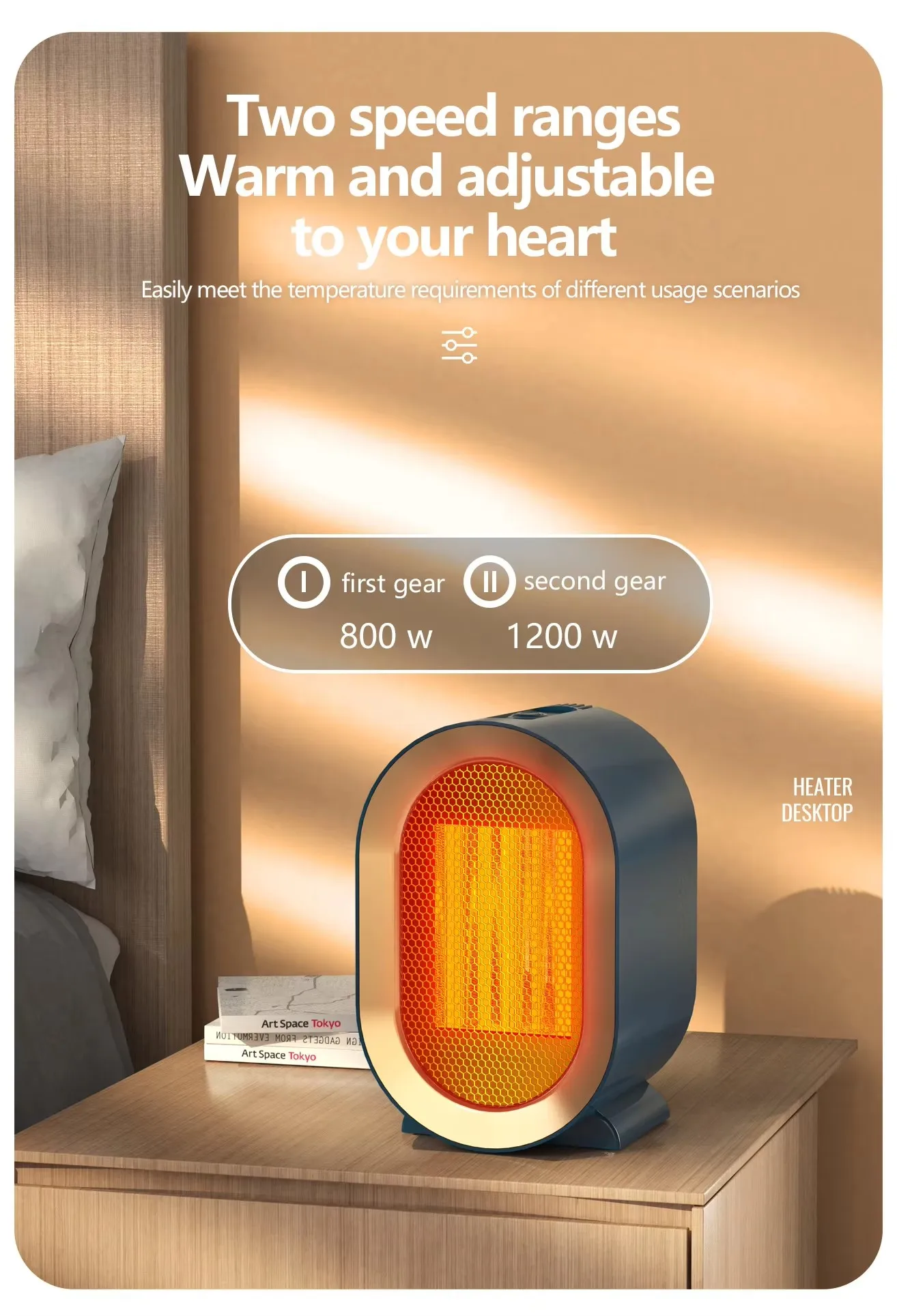 Electric Heater, 1200W, PTC, 2-Level, Portable - detail 18
