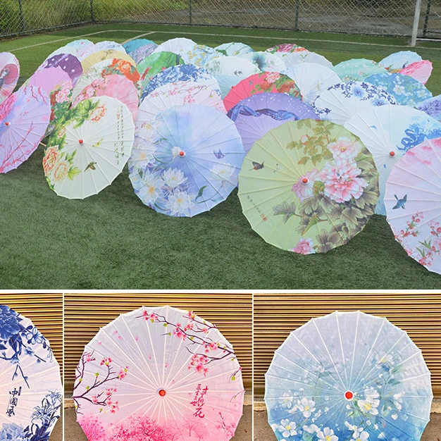 DD1512  Oiled Paper Umbrella Decorations Women Rainproof Silk Handmade Chinese Classical Dance Parasol