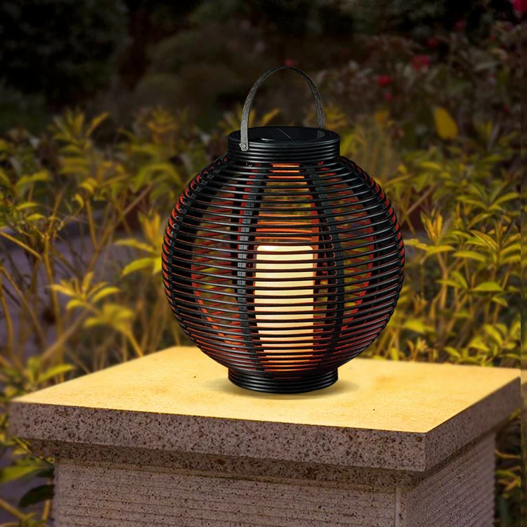 solar powered round lanterns