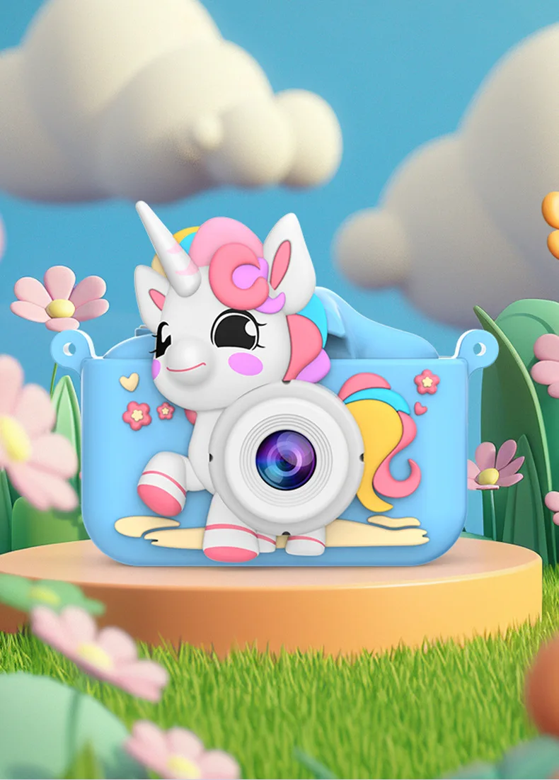 2024照片视频数码相机卡通1080P高清双相机