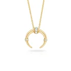 Silver Jewellery Gemnel Latest Minimalist 925 Silver Diamond Moon Horn Necklace Women Jewellery