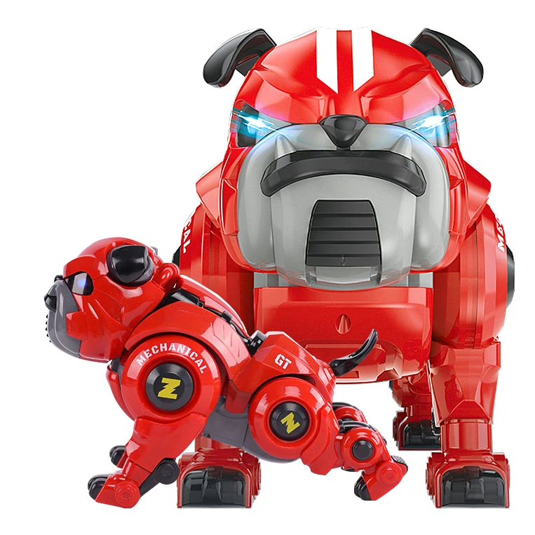 Electric Robot Bull Dog Toy Intelligent Voice Control Simulation Bulldog Mechanical Dog Cool Technology Pets Toys