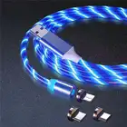 Usb Free Sample 3 In1 Led Glowing Mobile Phone Magnetic Charging Cable Type C Usb Data Cable