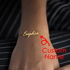 Custom Name Ladies Bracelet Gift Party Fashion Wedding Luxury 14K Gold Plated Woman Bracelet