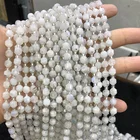 Gemstone Beads 6mm Double Tip Blue Moonstone Fancy Gemstone Beads Jewelry Making