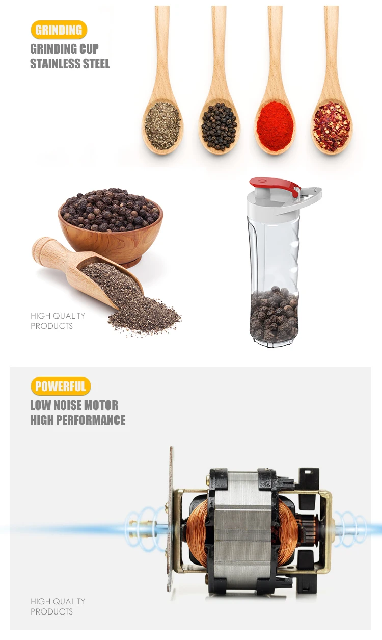 خلاط فواكه رياضي شخصي قابل لإعادة الشحن / خلاط صغير للبروتين / خلاط صانع العصير