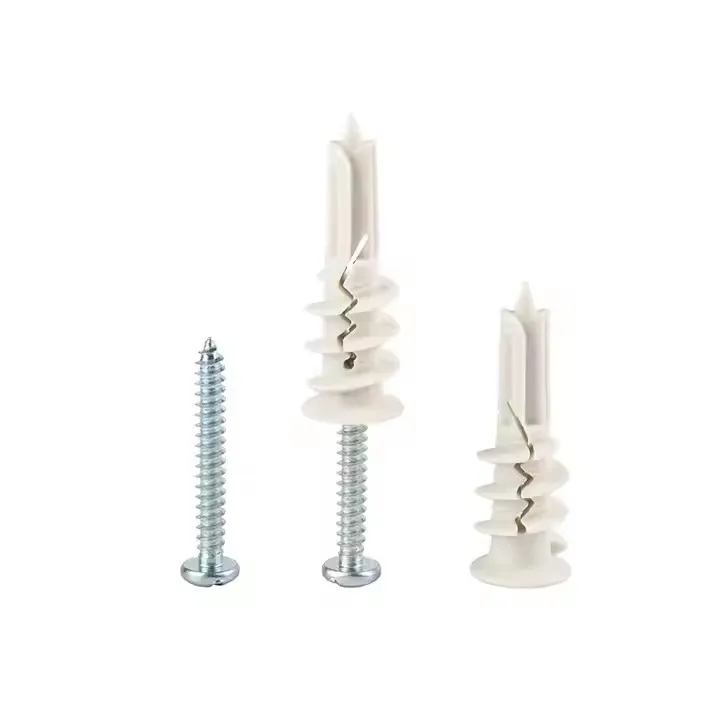 White Nylon Self-Drilling Wall Mount Anchor Industrial Plastic Screws for Home Improvement and Construction details