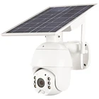 Color Night Camera 1080P Color Night Vision Solar Powered Wireless Wifi IP Dome PTZ Camera