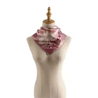 Satin Printed 2022 Wholesale Pink Satin Silk Scarf Sports Hijab Muslim Scarves Silk Scarf Printing For Women Girls