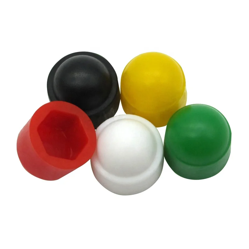 Black Round Plastic nut for red Button Holder in a Shower 