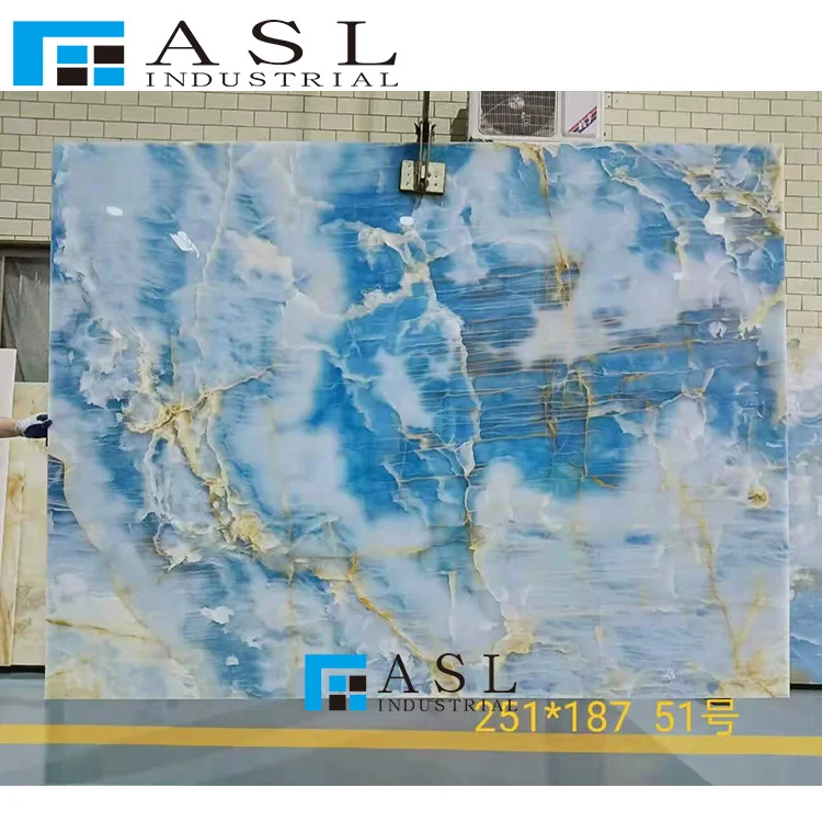 Good quality blue onyx marble slabs and blue onyx tiles