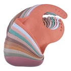 Food Grade Confetti Color Waterproof BPA Free Weaning Bib Foldable Soft Easy Clean Baby Bibs Silicone Feeding Bibs