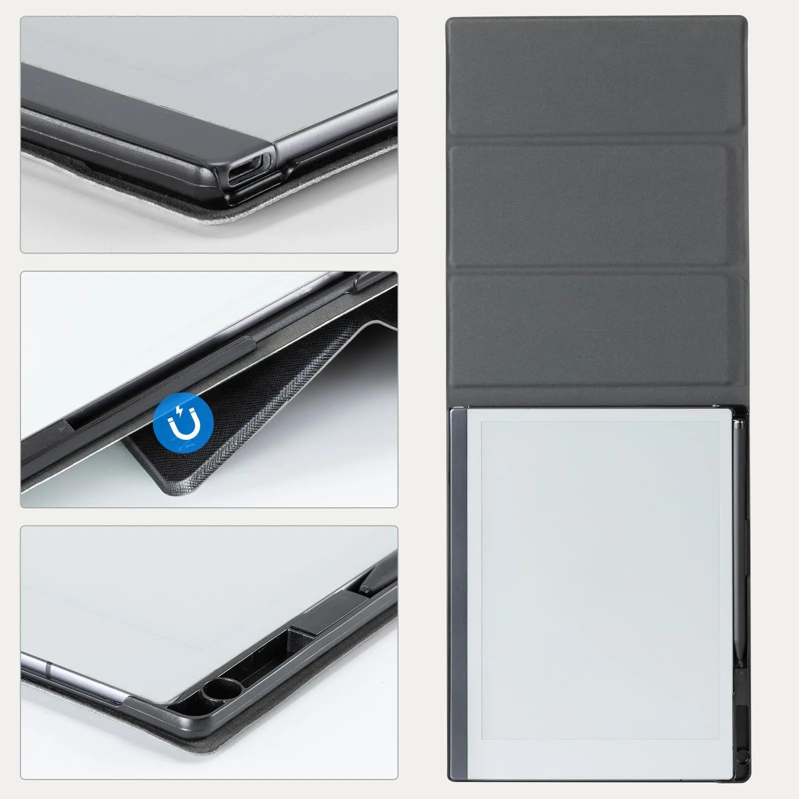 product case for remarkable 2 multi angle foldable stand feature perfect choice of remarkable 2 case with pen holder laudtec-11