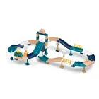 Train Plug Puzzle Toys Children's Car Slide Park Train Track Games