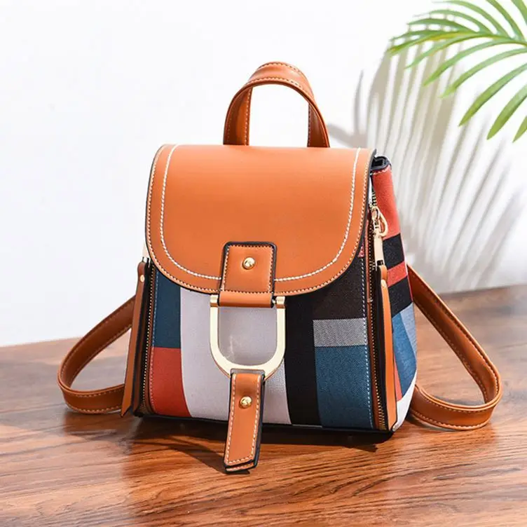4 Pcs Set High Quality Large Capacity Backpack For Women Fashion Shoulder Messenger Bag Pu Leather Handbag For Girls