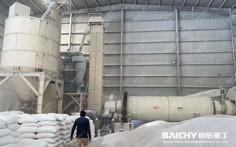 Gypsum grinding production line