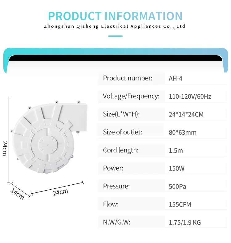 Inside Mini Air Blower, Sale130W, 150W, 200W - detail 8