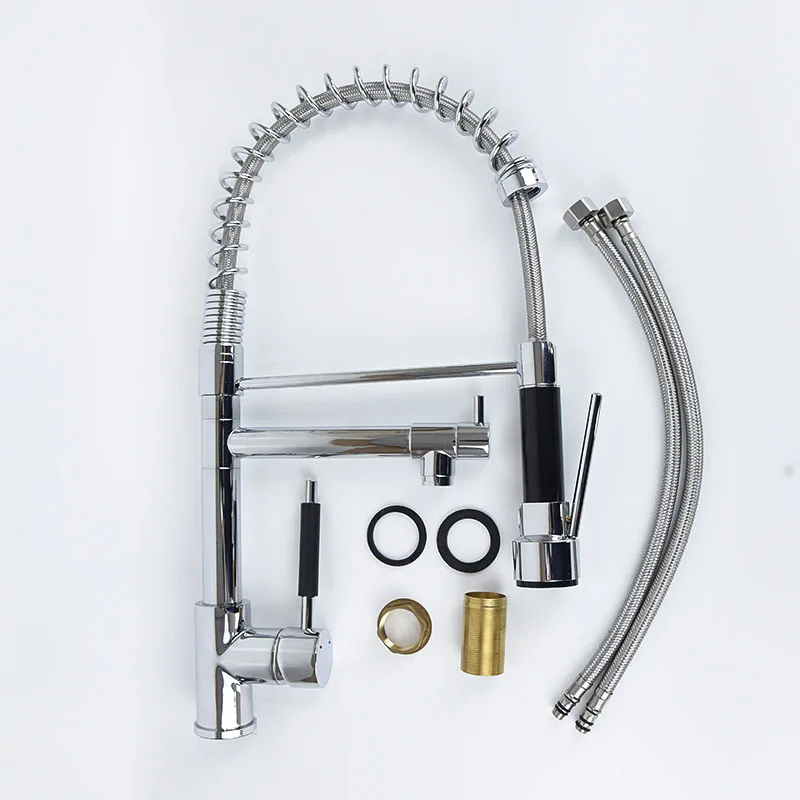 Tarpul New Modern Deck Mounted Kitchen Sink Mixer Tap CE Approved 3-Way Brass Pull Spring Loaded Tap Single Handle Single Hole factory