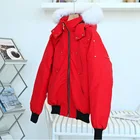 Knuckle Jacket Men's Winter Fur Hooded Bomber Down Coat Silver Logo Moose Knuckle Ballistic Jacket