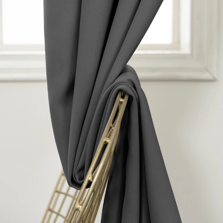 Hot sale home use 100% polyester double layer curtains for living rooms