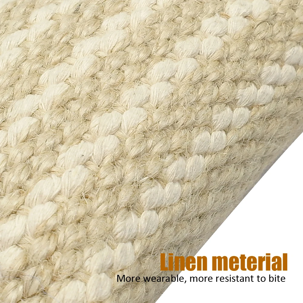 Jute Dog Bite Pillow Dogs Training Playing Toys Pet Chewing Teeth