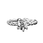 Diamond Ring Women Fashion Jewelry Moissanite Diamond Wedding Ring Silver Jewelry Solitaire Engagement Ring