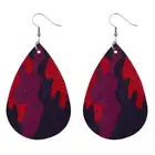 Earrings Drop New European And American Leather Earrings Camouflage Drop Leather Earrings Earrings