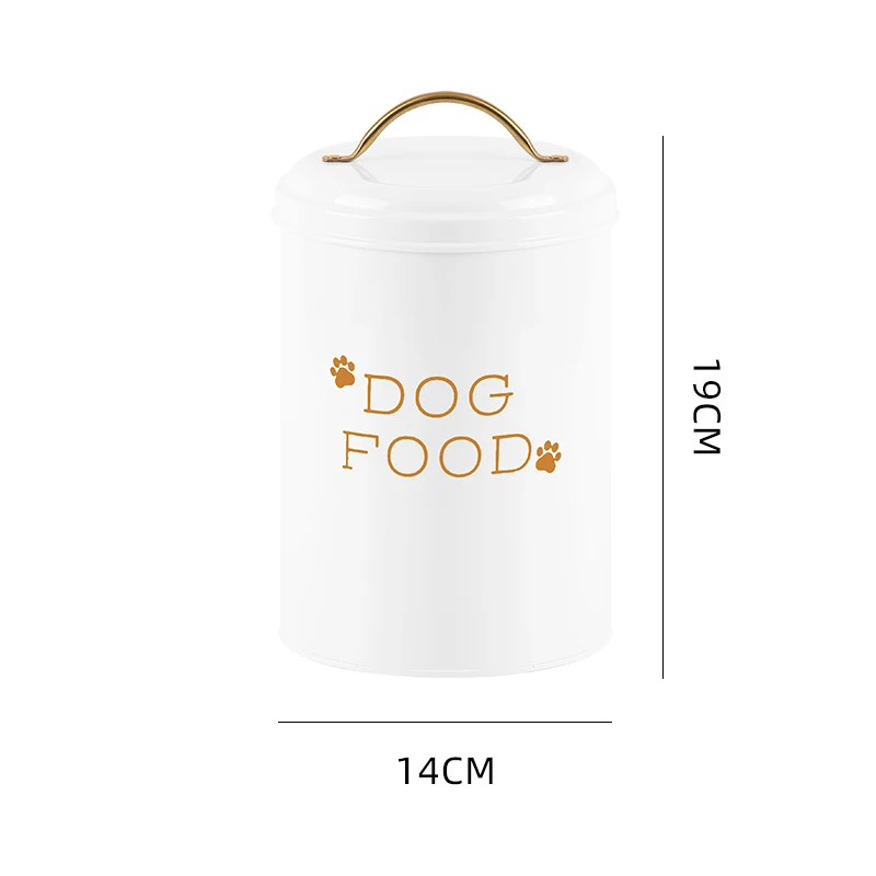 Factory Direct Sale Set of Three Food Storage Tin Dog Treat Jar with Lid for Pet